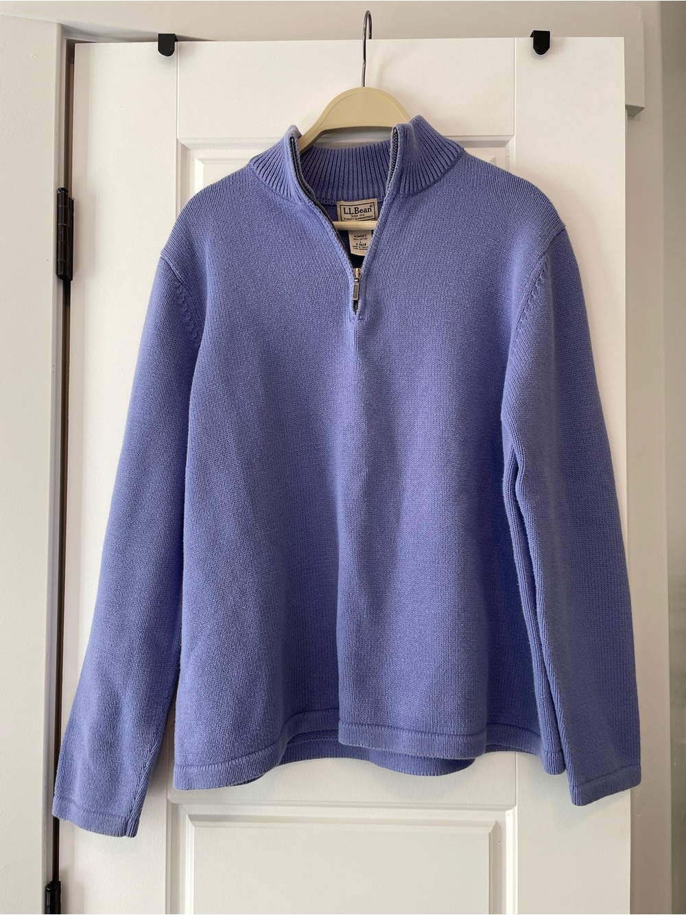 Vintage L.L. Bean Quarter-Zip Sweater in Lavender